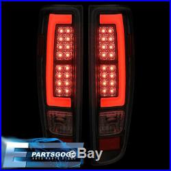 2004-2012 Colorado Canyon Tube Led Tail Lights Black Housing Clear Lens Lamps