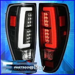 2004-2012 Colorado Canyon Tube Led Tail Lights Black Housing Clear Lens Lamps
