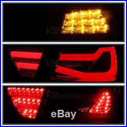 2005-2008 BMW E90 325i 328i 3-Series 4dr Sedan Black LED Tail Lights Brake Lamps