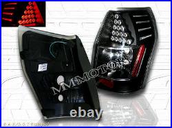 2005-2008 Dodge Magnum Black Tail Lights With Led Pair 2005 2006 2007 2008
