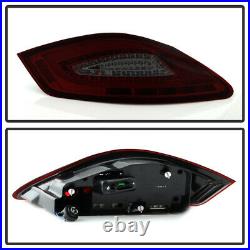 2005-2008 Porsche Boxster 987 06-08 Cayman Red Smoke LED Tube Tail Lights Lamps