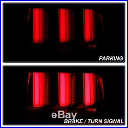 2005-2009 Ford Mustang LED Tube Sequential Signal Tail Lights Lamps Black with Red