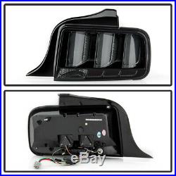 2005-2009 Ford Mustang Smoked LED Tube Sequential Signal Tail Lights Brake Lamps