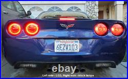 2005-2013 C6 Corvette Authentic Eagle Eye Branded LED Tail Lights Dark Smoke