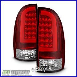2005-2015 Toyota Tacoma Pickup Truck Red LED Tube Tail Lights Brake Lamps 05-15