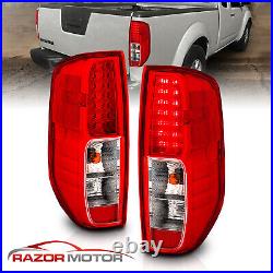 2005-2021 For Frontier Red Clear LED Rear Brake Tail Lights Lamps Pair