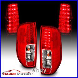 2005-2021 For Frontier Red Clear LED Rear Brake Tail Lights Lamps Pair