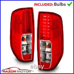 2005-2021 For Frontier Red Clear LED Rear Brake Tail Lights Lamps Pair
