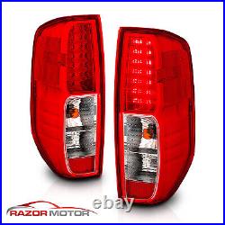 2005-2021 For Frontier Red Clear LED Rear Brake Tail Lights Lamps Pair