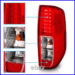 2005-2021 For Frontier Red Clear LED Rear Brake Tail Lights Lamps Pair