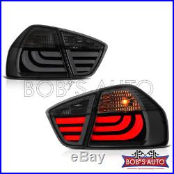 2006-2008 BMW E90 Sedan Smoke Tinted High Power Error Free LED Tail Lights Lamps