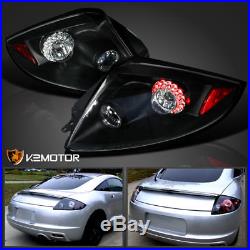 2006-2011 Mitsubishi Eclipse LED Tail Lights JDM Black Clear Lens Replacement