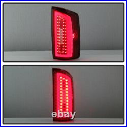 2007-2008 Dodge Ram 1500 2500 3500 Red Clear LED Light Tube Tail Lights Lamps