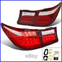 2007-2009 Lexus LS460 LED Tail Trunk Lamps Rear Brake Lights Red 4PCS