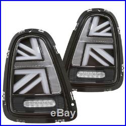 2007-2010 Helix Mini Cooper R56 R57 R58 R59 LED Union Jack Taillights Clear