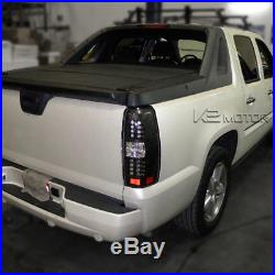 2007-2012 Chevy Avalanche Black LED Brake Turn Signal Tail Lights Left+Right