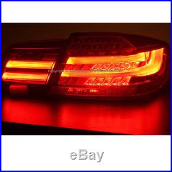 2007-2013 BMW E92 3-Series Coupe 2Dr LCI Facelift Style LED Tail Lamps Clear Red