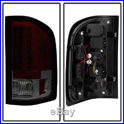 2007-2013 Chevy Silverado 1500 2500HD 3500HD Red Smoke Lumileds LED Tail Lights