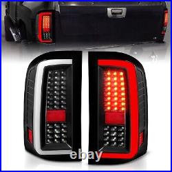2007-2013 Chevy Silverado 1500 2500 3500 Pickup G5 Black Full LED Tail Lights