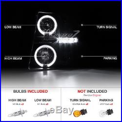 2007-2013 Chevy Silverado SINISTER BLACK Halo LED Projector Headlight Tail Light