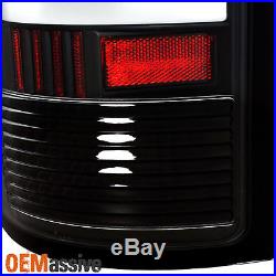 2007-2013 GMC Sierra 1500 07-14 2500HD 3500HD Black LED Tail Lights Brake Lamps