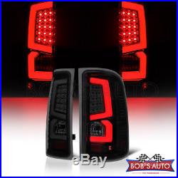 2007-2013 GMC Sierra 1500 2500 3500 New Black Smoke LED Tube Tail Lights PAIR