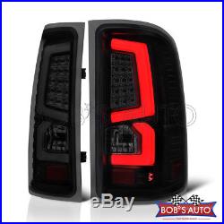 2007-2013 GMC Sierra 1500 2500 3500 New Black Smoke LED Tube Tail Lights PAIR