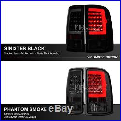 2007-2013 GMC Sierra 1500 2500 3500 SINISTER BLACK Smoke LED Tail Lights Lamps