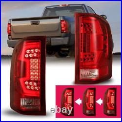 2007-2013 Tail Lights For Chevy Silverado 1500 2500 3500 Sequential Brake LED La