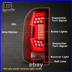 2007-2013 Tail Lights For Chevy Silverado 1500 2500 3500 Sequential Brake LED La