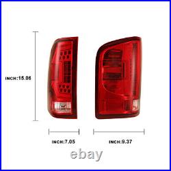 2007-2013 Tail Lights For Chevy Silverado 1500 2500 3500 Sequential Brake LED La