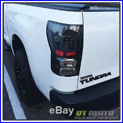 2007-2013 Toyota Tundra Full Led Tail Lights Lamps Pair Left+Right Pickup Black