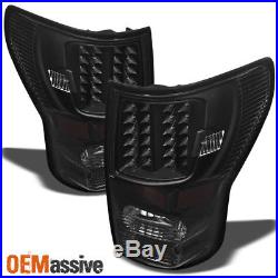 2007-2013 Toyota Tundra Pickup Truck Black LED Tail Lights Lamp Pair Replacement