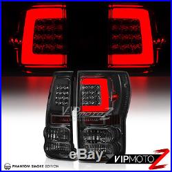2007-2013 Toyota Tundra Smoked Led Tube Tail Raven Black Projector Head Lights