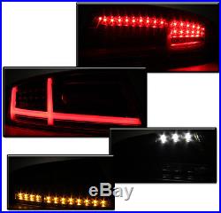 2007-2014 Audi Tt Tts Quattro Red/smoke Rear Led Tube Tail Lights Brake Lamp New
