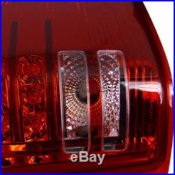 2007-2014 Chevy Silverado 1500 2500 3500 Truck Pickup Red Clear LED Tail Lights