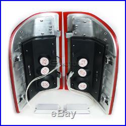 2007-2014 Chevy Silverado 1500 2500 3500 Truck Pickup Red Clear LED Tail Lights