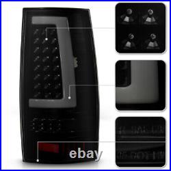 2007-2014 Chevy Suburban Tahoe GMC Yukon Black Smoked Full LED Tail Lights Lamps