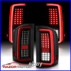 2007-2014 For Chevy Silverado 1500 2500 3500 Black LED Tail Lights Pair
