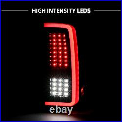2007-2014 For Chevy Silverado 1500 2500 3500 Black LED Tail Lights Pair