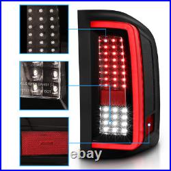 2007-2014 For Chevy Silverado 1500 2500 3500 Black LED Tail Lights Pair