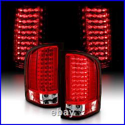 2007-2014 For Chevy Silverado 1500 2500 3500 HD Red LED Rear Brake Tail Lights