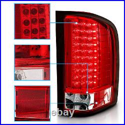 2007-2014 For Chevy Silverado 1500 2500 3500 HD Red LED Rear Brake Tail Lights