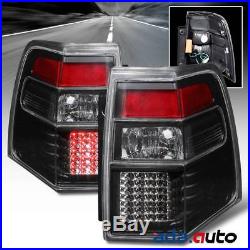 2007-2016 Ford Expedition LED Black Tail Lights Lamps Set