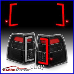 2007-2017 LED C Bar For Ford Expedition Black Tail Lights Replacement Pair