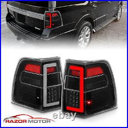 2007-2017 LED C Bar For Ford Expedition Black Tail Lights Replacement Pair