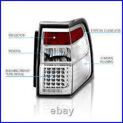 2007-2017 LED Chrome Brake Back Tail Lights Replacement Pair For Ford Expedition