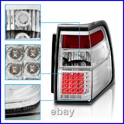 2007-2017 LED Chrome Brake Back Tail Lights Replacement Pair For Ford Expedition 2007-2017 LED Chrome Brake Back Tail Lights Replacement Pair For Ford Expedition