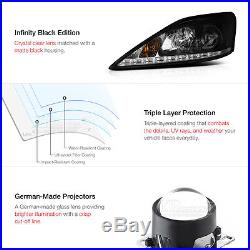 2008-2010 Lexus Is-F Nighthawk Black Headlights Tail Brake Lights LED Drl SMD
