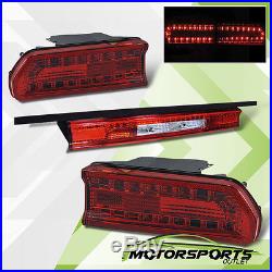2008- 2013 Dodge Challenger Red Clear LED Replacement Rear Tail Lights Pair